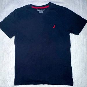 EUC Boys Nautical T Shirt Size Medium 10-12 Navy Blue